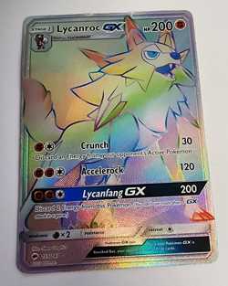Lycanroc GX 155/147 Burning Shadows Rainbow Secret Rare Pokemon Card 2017 - Image 1