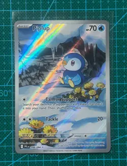 Pokemon TCG Piplup 98/94 Illustration Rare Mega Evolution Phantasmal Flames - Image 1