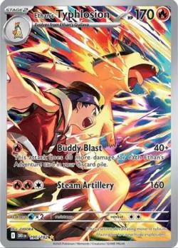 Pokemon Destined Rivals Ethan’s Typhlosion Illustration Rare 190/182 - Image 1
