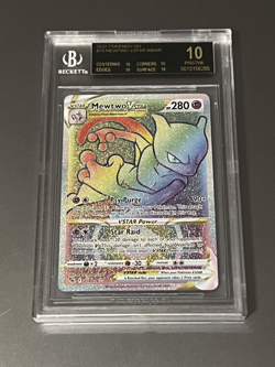 BGS BLACK LABEL 10 2022 Pokemon Go Full Art/Mewtwo Vstar #79 Secret - Image 1