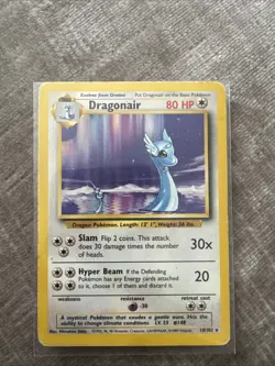 Dragonair 1st Edition Base Set Rare 18/102 WOTC Vintage Pokemon 1999 - Image 1