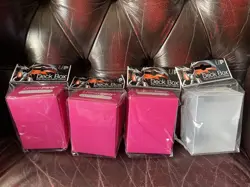 Ultra PRO Deck Box pink & clear, Pokemon YuGiOh MTG TCG | Fits 80 Sleeved Cards - Image 1