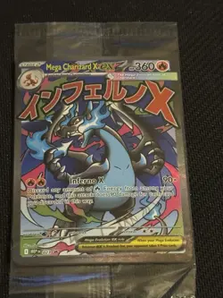 Pokemon TCG Mega Charizard x Ex Promo Card Sealed Holo - Image 1