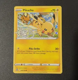 POKEMON TCG HOLIDAY ADVENT CALENDAR PROMO CARD PIKACHU 049/195 SNOWFLAKE - Image 1