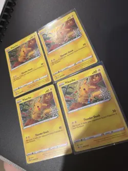 Pikachu SWSH153 Holiday Advent Calendar Snowflake Stamped Promo Pokemon Card NM - Image 3