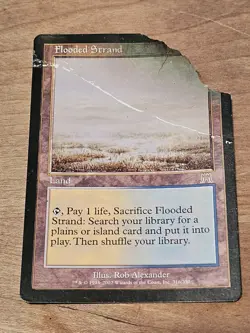 MTG Onslaught Flooded Strand Fetch Land Magic the Gathering Rare #2 - Image 1