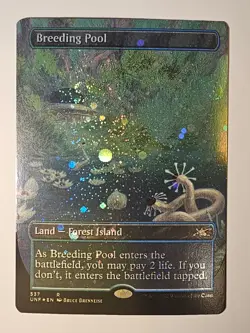 Breeding Pool NM R 537 (Borderless) (Galaxy Foil) MTG Unfinity Foil - Image 1
