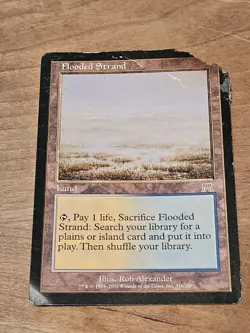 MTG Onslaught Flooded Strand Fetch Land Magic the Gathering Rare #1 - Image 1