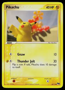 Pokemon Card POP Series 2 Pikachu 16/17 Common - Image 1