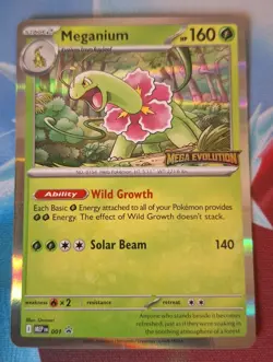 Pokemon TCG - Meganium MEP 001 Mega Evolution Stamped Promo M/NM - Image 2