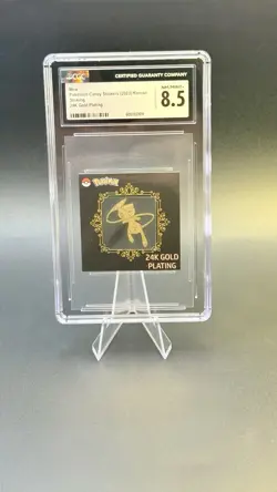 Mew Korean Popping Candy 24K Gold Plated Pokemon Sticker CGC 8.5 - Image 1