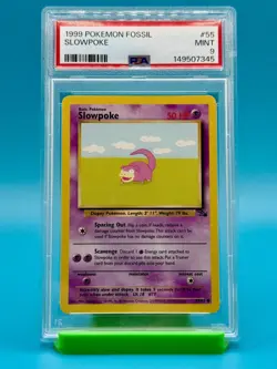 PSA 9 - 1999 Pokemon Fossil Slowpoke #55 - Image 1