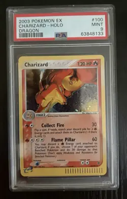 2003 POKEMON EX DRAGON 100/97 CHARIZARD-HOLO PSA 9 - Image 1