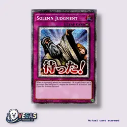 Solemn Judgment RA05-EN124 1st Edition Stamped Starlight Rare NM Yu-Gi-Oh! - Image 1