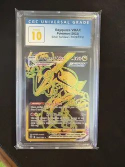 CGC 10 Pristine Rayquaza VMAX TG29/TG30 Swsh12: - Silver Tempest Pokemon - Image 1