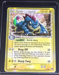 Feraligatr (Delta Species) STAMPED 2/101 Dragon Frontiers Reverse Holo MP - Image 1