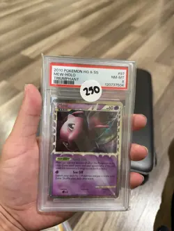 2010 POKEMON HEARTGOLD & SOULSILVER TRIUMPHANT #97 MEW-HOLO PSA 8 - Image 1