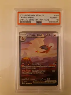 Pokemon TCG Charizard EX 199/165 Scarlet Violet 151 English Card PSA 10 GEM MINT - Image 1