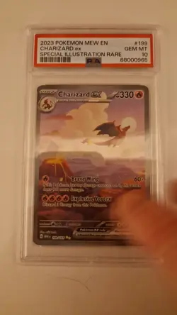 Pokemon TCG Charizard EX 199/165 Scarlet Violet 151 English Card PSA 10 GEM MINT - Image 2