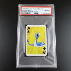PSA 10 Dragonair Ace of Clubs Graded Pokemon Mini Bicycle Card - Image 1