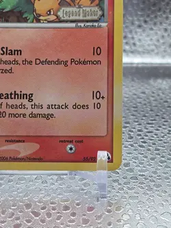 Growlithe 55/92 EX Legend Maker Reverse Holo Stamped 2006 Nintendo Pokemon Card - Image 3