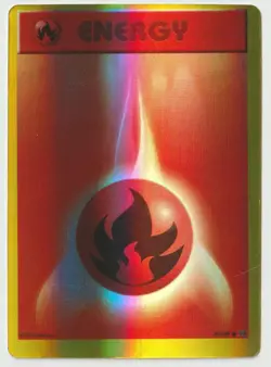 2016 ANIME POKEMON CARD HOLO ENERGY FIRE 92/108 ~R75 - Image 1