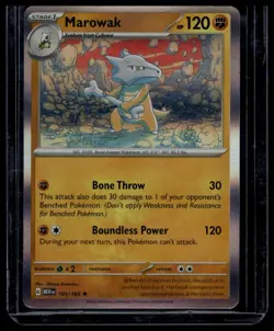Marowak 105/165 Common Pokemon 151 Pokemon - Image 1