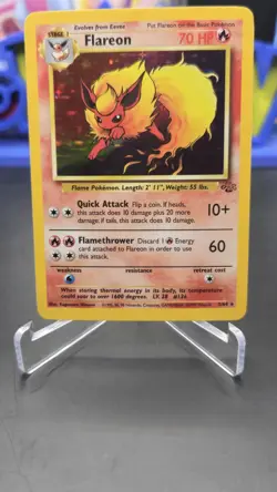 Flareon 3/64 Jungle Set Holo Rare Pokemon Card Nintendo Pokemon TCG WOTC 1999 NM - Image 4
