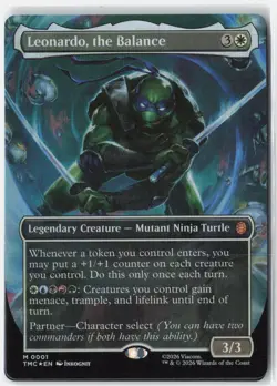Leonardo, the Balance (Borderless) Foil M Teenage Mutant Ninja Turtles 1 NM - Image 1