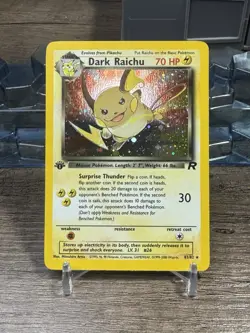 1x Dark Raichu - 83/82 - Secret Rare Holo - 1st Edition Team Rocket Pokemon - Image 1