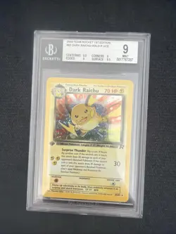 Pokemon Dark Raichu TCG Team Rocket Holo Card 83/82 1st Edition Secret Rare WOTC - Image 1