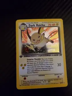 Pokemon Dark Raichu Holo 1st Edition Team Rocket #83/82 – Secret Rare - Image 1