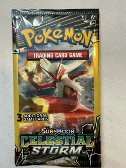 3x Pokemon Packs Celestial Storm Sun & Moon Mini Booster Pack Pokemon Rare 2018 - Image 2