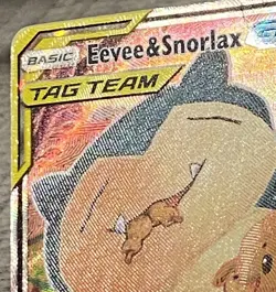 Pokemon TCG Eevee & Snorlax GX SM169 Tag Team Holo Black Star Promo - MINTY - Image 4