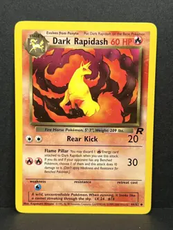 Team Rocket Dark Rapidash 44/82 - Pokemon TCG - Uncommon Unlimited WOTC - NM/LP - Image 1