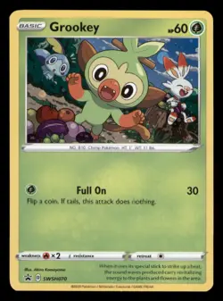 Grookey SWSH070 Holo Promo Sword & Shield Promo Pokemon TCG NM - Image 1