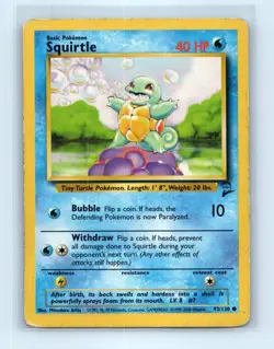 Pokemon tcg Base Set 2 Squirtle Moderately played - Image 1