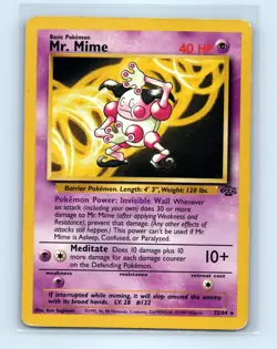 Pokemon tcg Jungle Mr. Mime (22) Moderately played - Image 1
