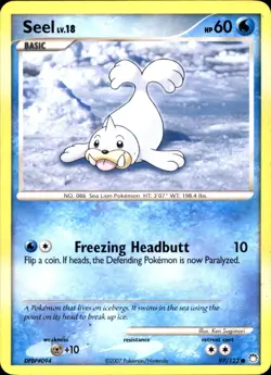 Seel 97/123 Common - Pokemon Mysterious Treasures 2007 MP - Image 1