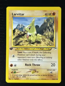 Larvitar 70/105 Pokemon TCG 1st Edition Neo Destiny Near Mint - Image 1