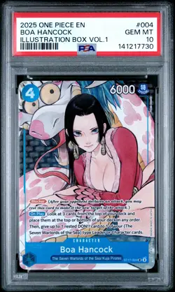 2025 ONE PIECE PROMOS ILLUSTRATION BOX VOL.1 #004 BOA HANCOCK PSA 10 - Image 1