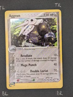 Pokemon TCG Aggron 1/109 EX Ruby and Sapphire Vintage Holo (NM front/LP!) - Image 3