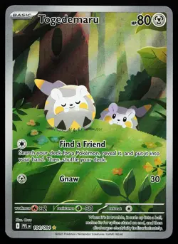 Togedemaru 104/094 Holo Illustration Rare Phantasmal Flames Pokemon Card - Image 1