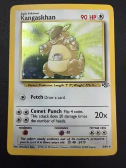 Pokemon TCG Kangaskhan Jungle Holo Card 5/64 Near Mint - Image 1