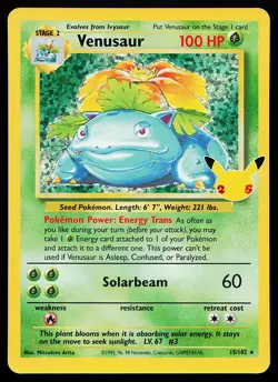 Venusaur 15/102 Holo Celebrations Classic Collection Pokemon Card - Image 1
