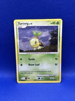 Pokemon Diamond & Pearl Turtwig Cosmos Holo Common Card 103/130 MP - Image 1