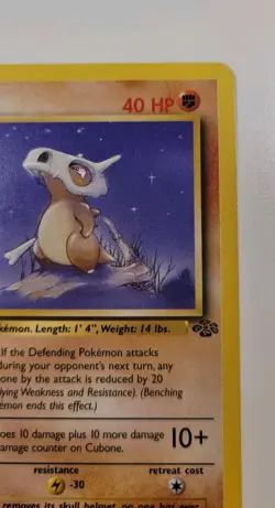 Pokemon Card Cubone No 50/64 1st Edition Jungle Set 1999 TCG - LP - Image 3