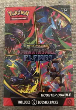 Pokemon TCG Mega Evolution Phantasmal Flames Booster Bundles New Sealed 6 Packs - Image 1