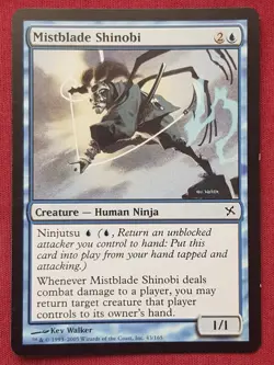Magic The Gathering BETRAYERS OF KAMIGAWA MISTBLADE SHINOBI blue card MTG - Image 1