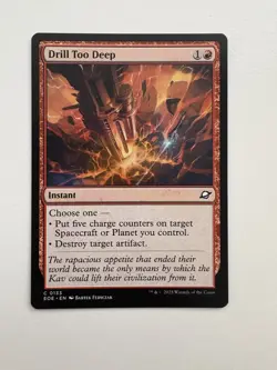 Drill Too Deep MTG Magic the Gathering Card NM Near Mint EOE - Image 1